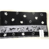 Handdoek - Bosdieren - Zwart